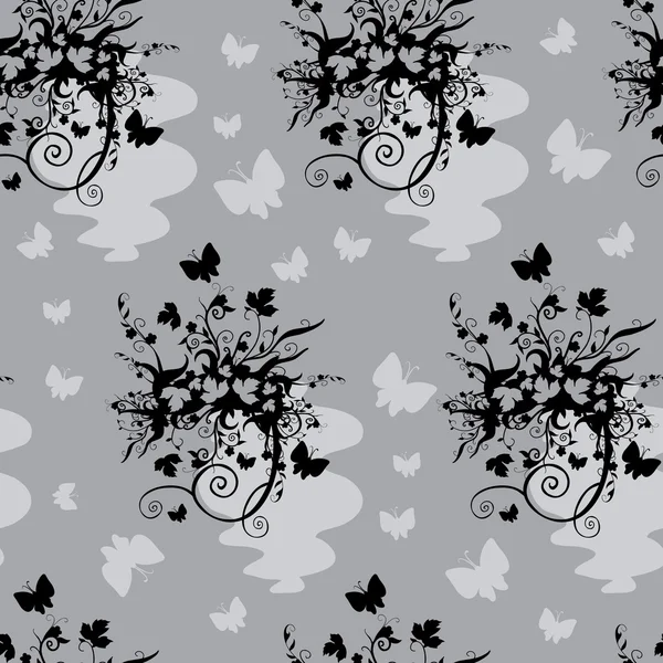 Seamless pattern with Butterflies — Stock Vector