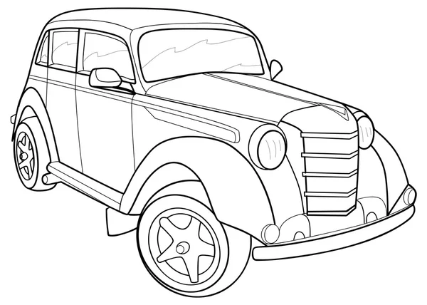 Иллюстрация ретро-автомобиля — стоковый вектор
