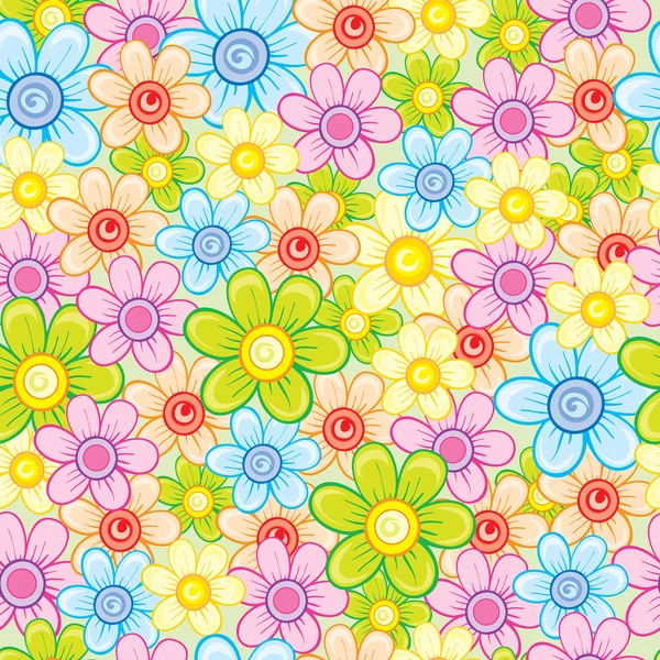 Seamless pattern with flowers — Stock Vector