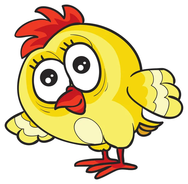 Feliz pollo de dibujos animados — Archivo Imágenes Vectoriales