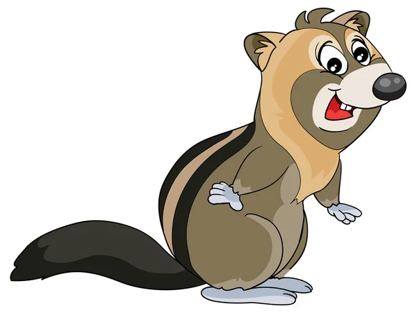 Cartoon happy Chipmunk — Stock Vector