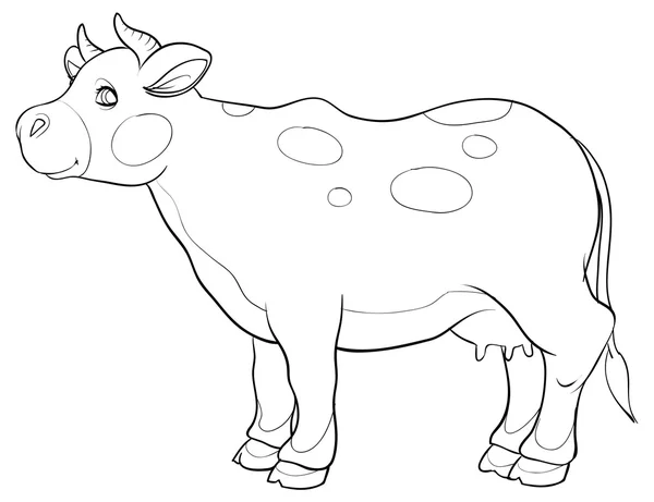 Drôle dessin animé vache — Image vectorielle