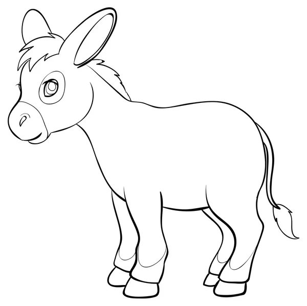 Burro engraçado dos desenhos animados —  Vetores de Stock