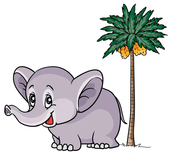 Cartoon happy Elephant — Stock Vector