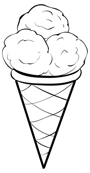 Ice cream skica — Stockový vektor