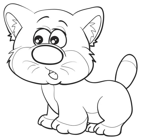 Divertido gatito de dibujos animados — Archivo Imágenes Vectoriales