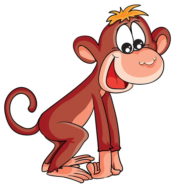 卡通快乐猴子 — 图库矢量图片