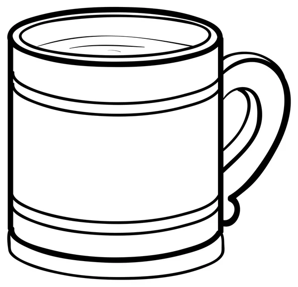 Mug, sketch illustration — Stock Vector