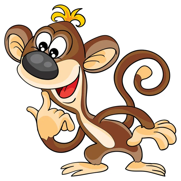 Cartoon happy Monkey — Stock Vector
