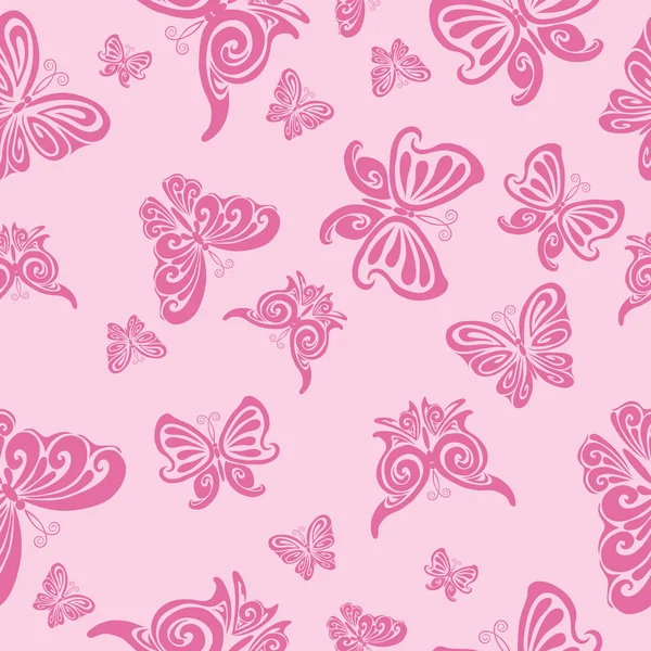 Seamless pattern with butterflies — Stock Vector