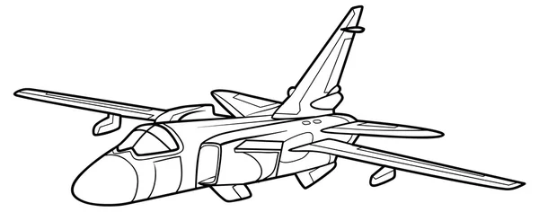 Skizze Illustration des Flugzeugs — Stockvektor