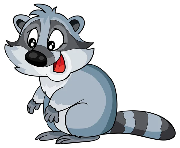 Desenhos animados Raccoon feliz — Vetor de Stock