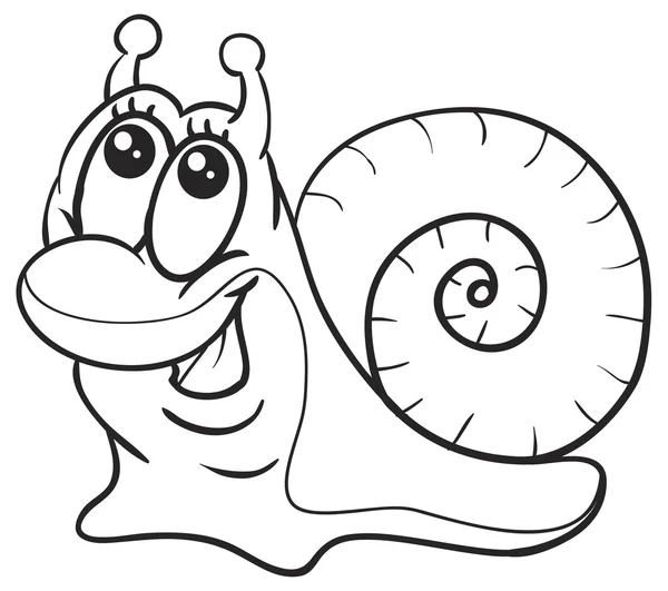 행복 한 만화 달팽이 — 스톡 벡터