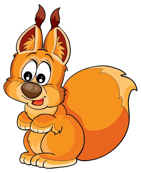 Illustration de l'écureuil heureux — Image vectorielle