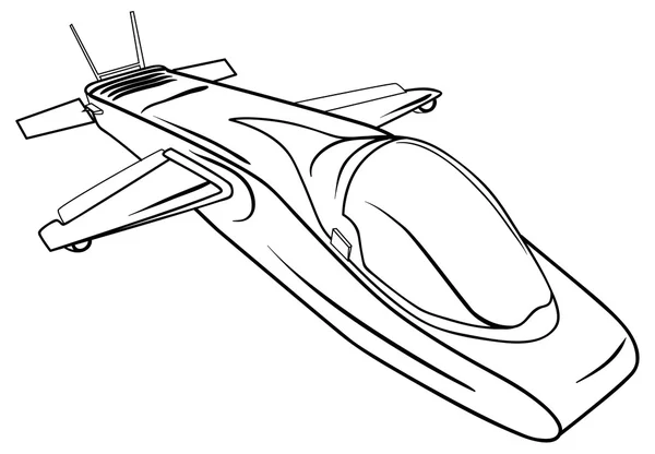 Schets illustratie van onderzeeër — Stockvector