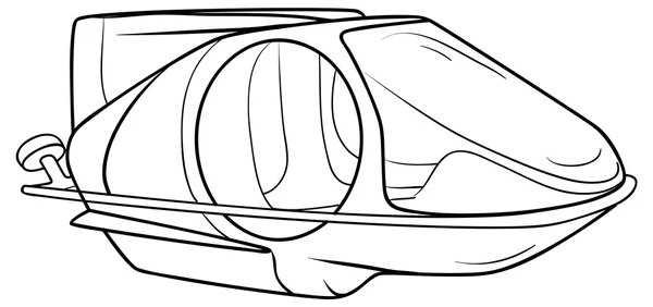 Schets illustratie van onderzeeër — Stockvector