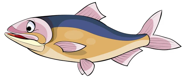 Cartoon Tuna fish — Stock Vector