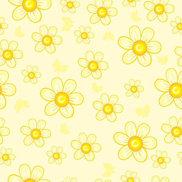 Seamless pattern with flowers — Stock Vector