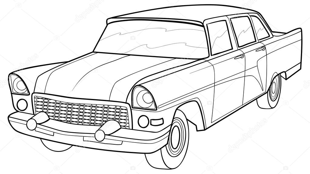 Illustration of retro Car