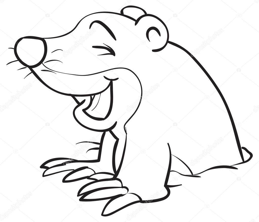 Funny cartoon Mole
