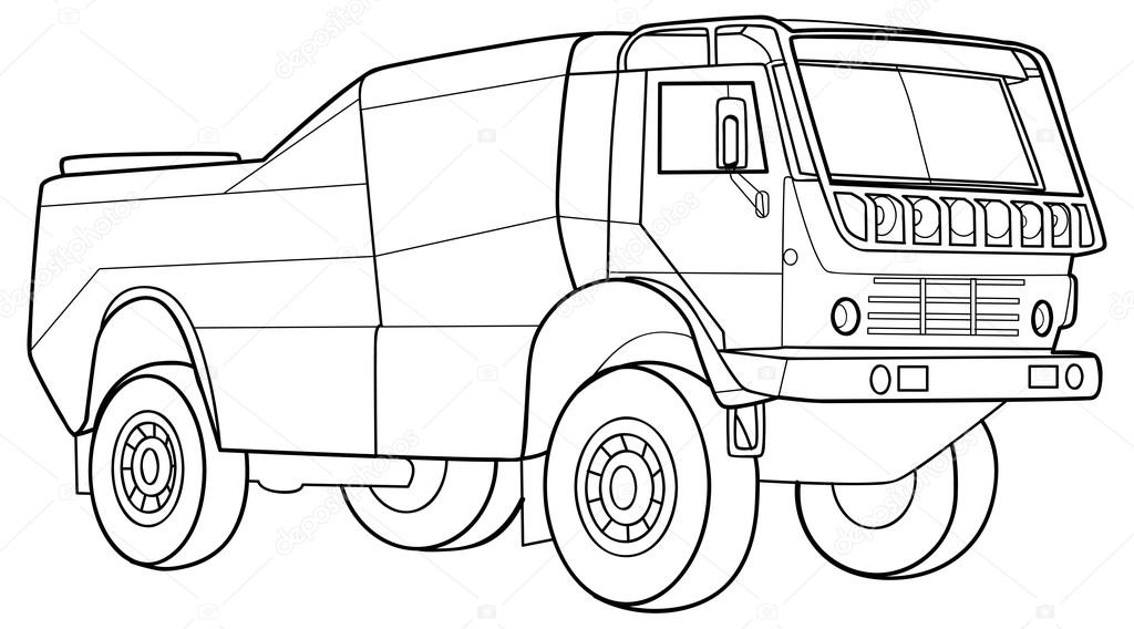 Truck, sketch illustration