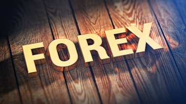 Word Forex on wood planks clipart