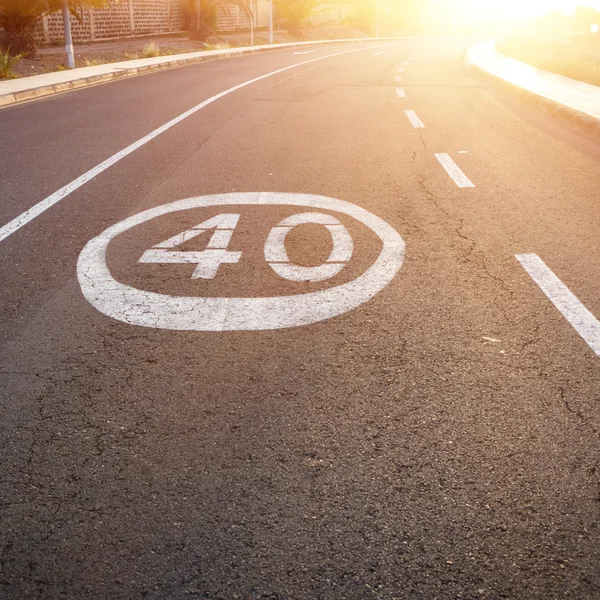 Señal límite de velocidad — Foto de Stock