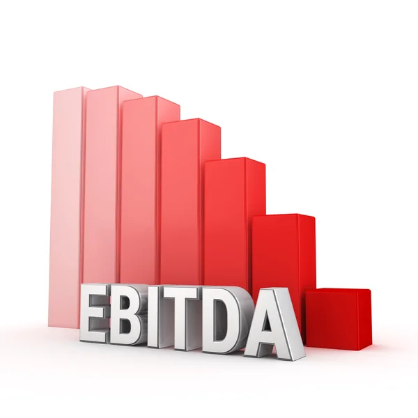 O valor EBITDA está a descer — Fotografia de Stock