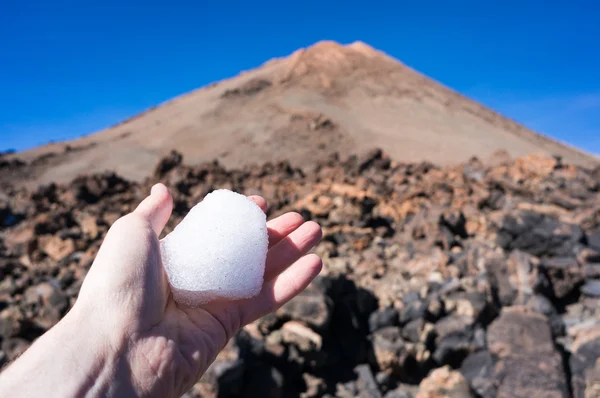 Neve do pico de Teide — Fotografia de Stock