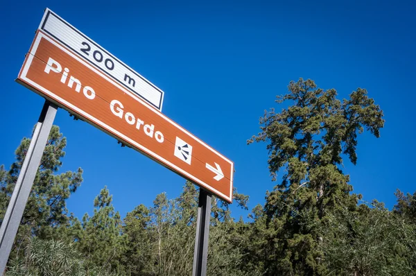 Sign to Pino Gordo — Stock Photo, Image