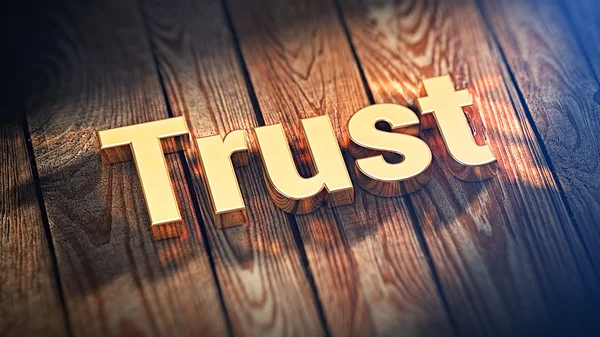 Word Trust on wood planks — Stock Photo, Image