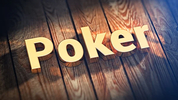 Word Poker ahşap plakalar üzerinde — Stok fotoğraf