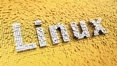Pixelated Linux görüntü
