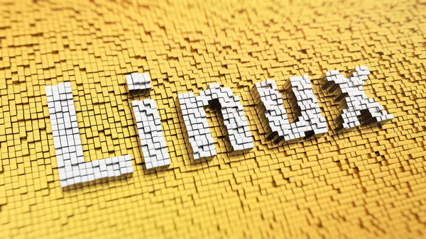 Pixelated Linux image — Stockfoto