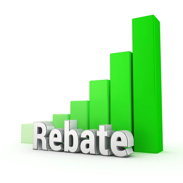 Rebates grows chart — Stock Photo, Image