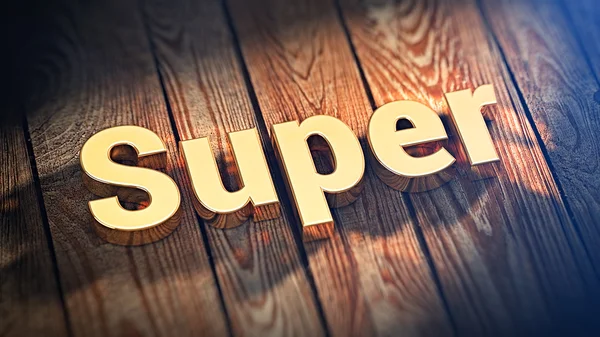 Ahşap plakalar üzerinde kelime süper