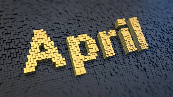 April cubics verpixelt — Stockfoto