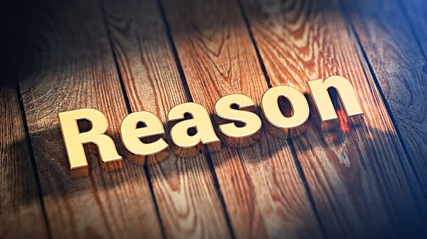 Word Reason on wood planks — Stock Photo, Image