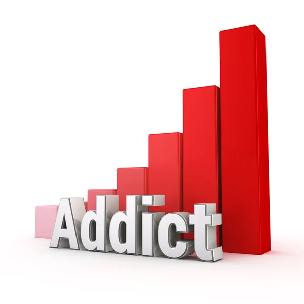 Aumento de la tendencia de adicción — Foto de Stock