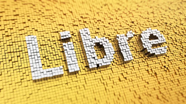 Pixelated Libre word — Stock Photo, Image