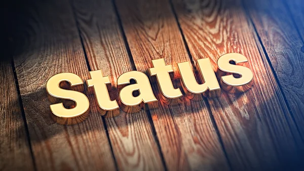 Word Status on wood planks — Stock Photo, Image