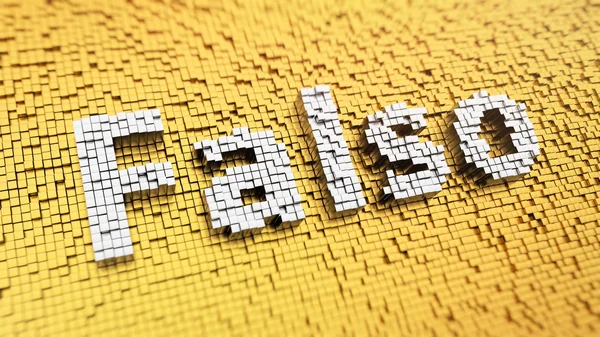 Pixelated Falso word — Stock Photo, Image