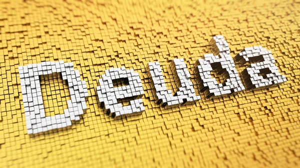 Pixelated Deuda word — Stock Photo, Image