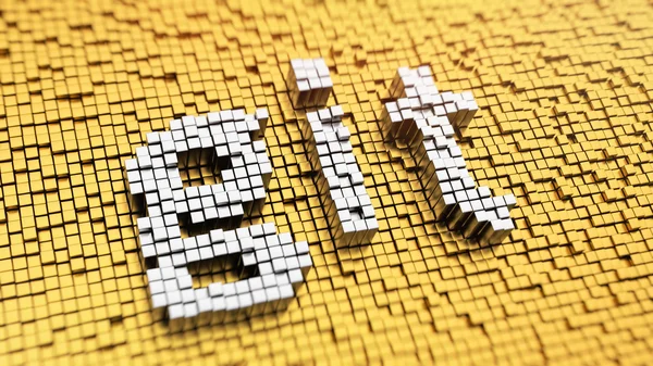 Pixelated git word — Stockfoto