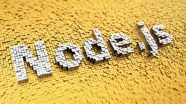Пикселированное слово Node.js — стоковое фото