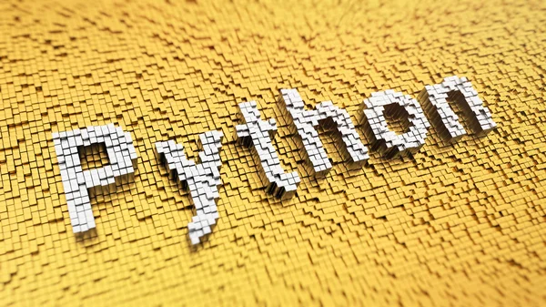 Λέξη pixelated Python — Φωτογραφία Αρχείου