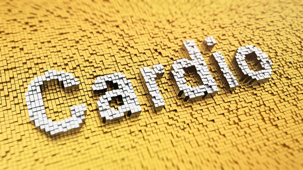 Pixelated Cardio słowo — Zdjęcie stockowe