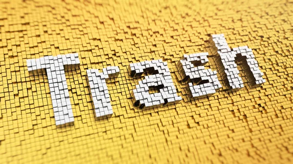Pixelated Trash word — Stock Photo, Image
