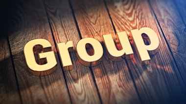 Ahşap plakalar üzerinde kelime grubu