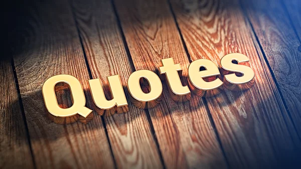 Word Quotes op houten planken — Stockfoto